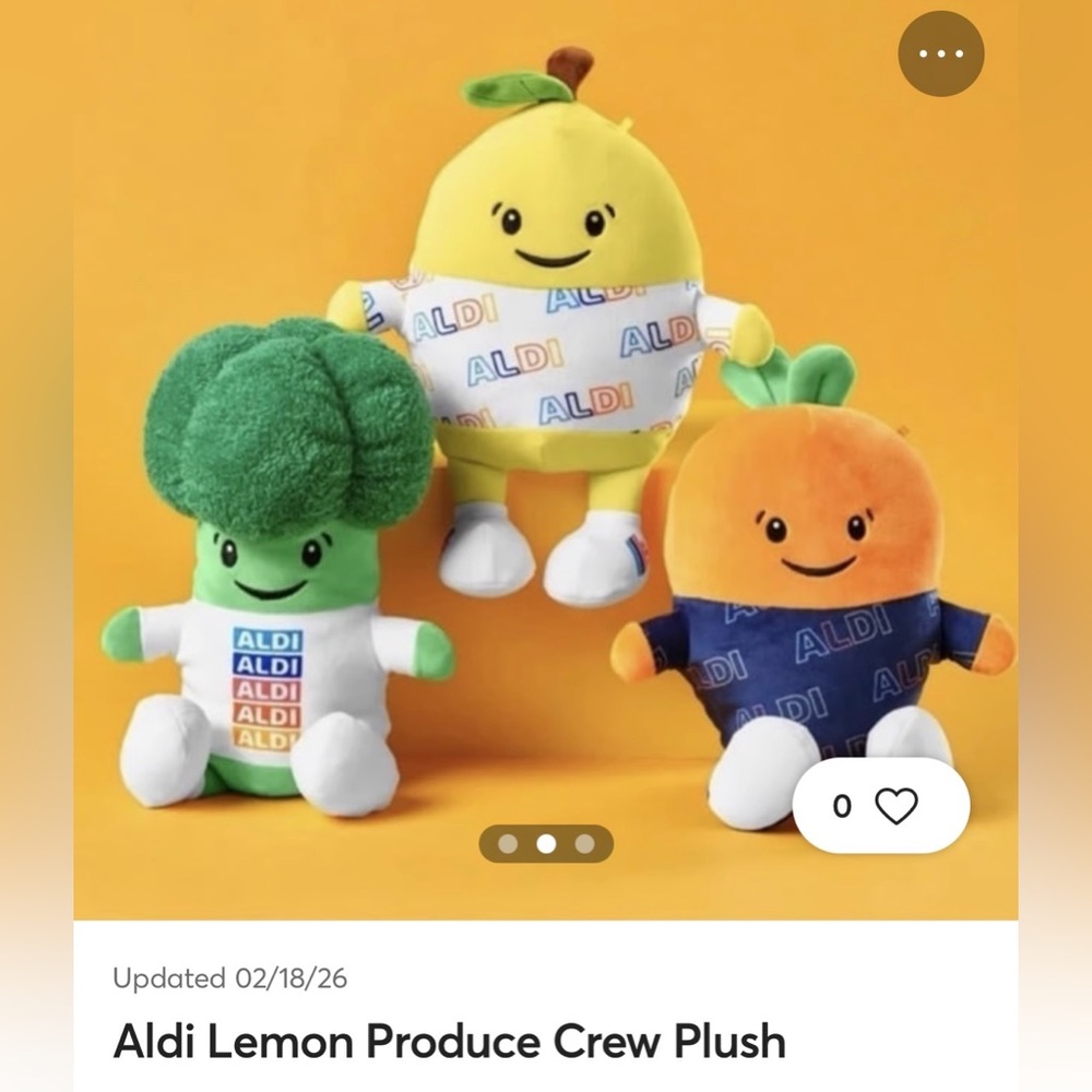 NWT ALDI Produce Crew Charlotte the Lemon
